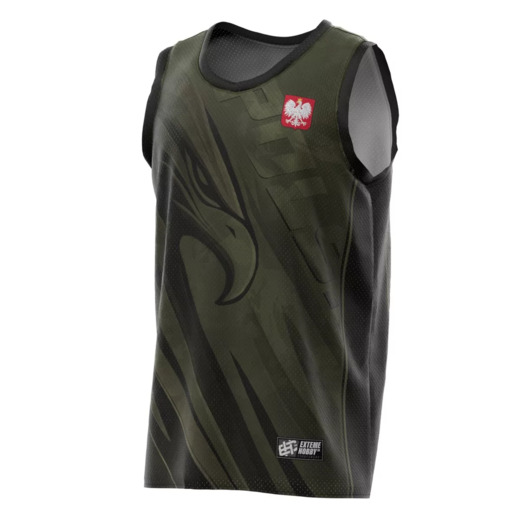 Tank top koszykarski męski Extreme Hobby "POLSKA ULTIMATE" - khaki