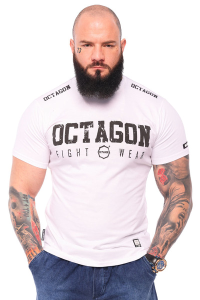 Koszulka T-shirt Octagon Fight Wear OCTAGON - biały