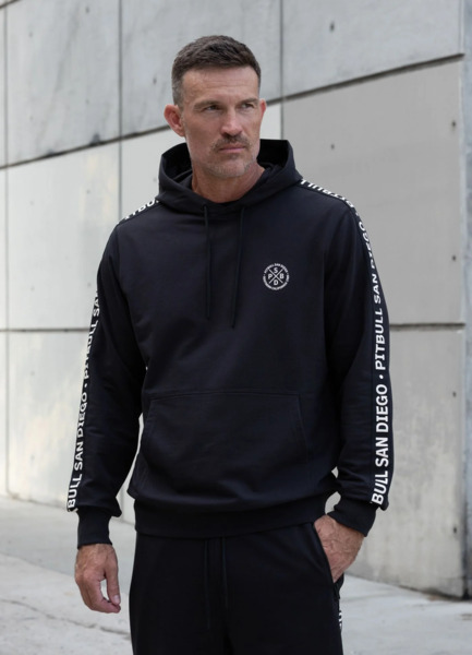 Bluza męska z kapturem PIT BULL "TAPE PARKER" - czarny