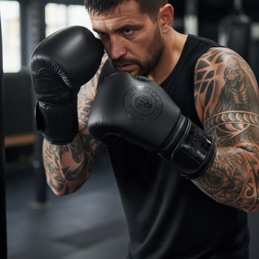  MASTERS RBT-STAMP leather boxing gloves 