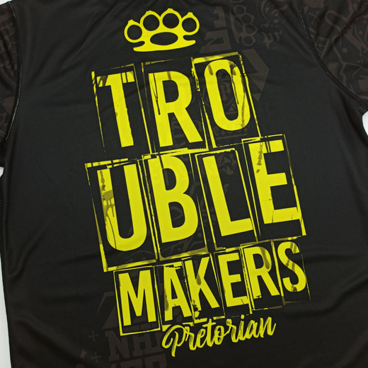 Koszulka sportowa MESH short sleeve Pretorian "Troublemakers"