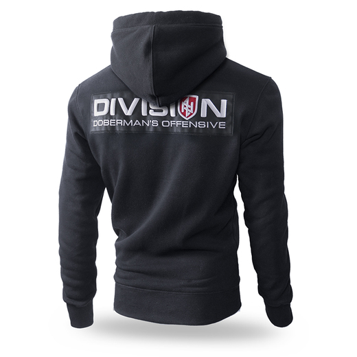 Bluza z kapturem rozpinana Dobermans Aggressive "Bane Division BZM244" - czarna