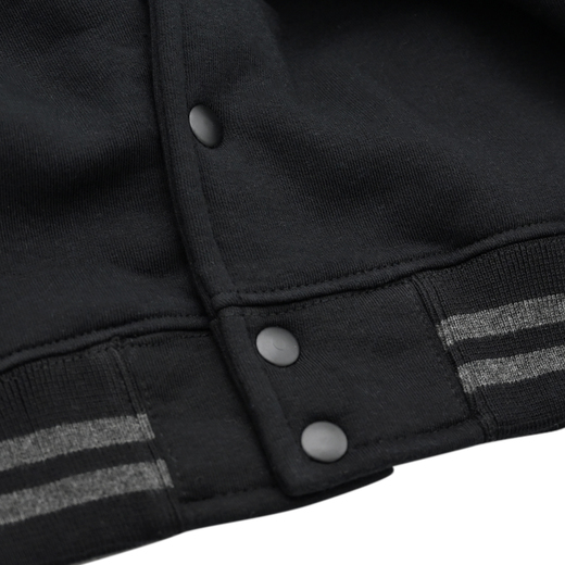 Sweat jacket baseball Pretorian "Logo" - black/grey