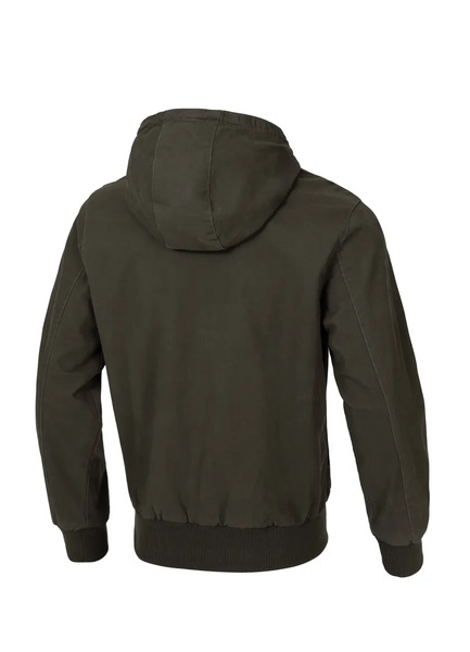 Men's transitional jacket with hood PIT BULL CRIMSON - olive