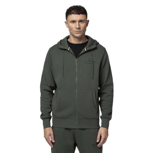 Bluza rozpinana z kapturem PIT BULL "SAMPSON" - ciemny zielony