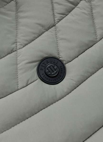 Kurtka zimowa PIT BULL pikowana z kapturem "NAYLOR" - szałwiowy