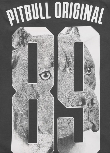 Koszulka PIT BULL "EIGHTY NINE DOG" - grafitowy