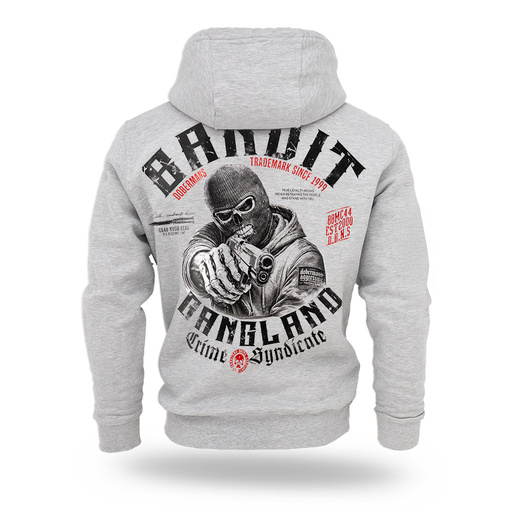 Bluza z kapturem Dobermans Aggressive "BANDIT BK411" - szara
