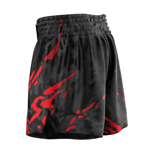 Extreme Hobby Muay Thai Shorts | BLACK PANTHER - Black/Red
