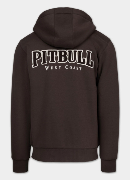 Bluza rozpinana z kapturem PIT BULL "RUFFIN DETROIT" - ciemny brązowy