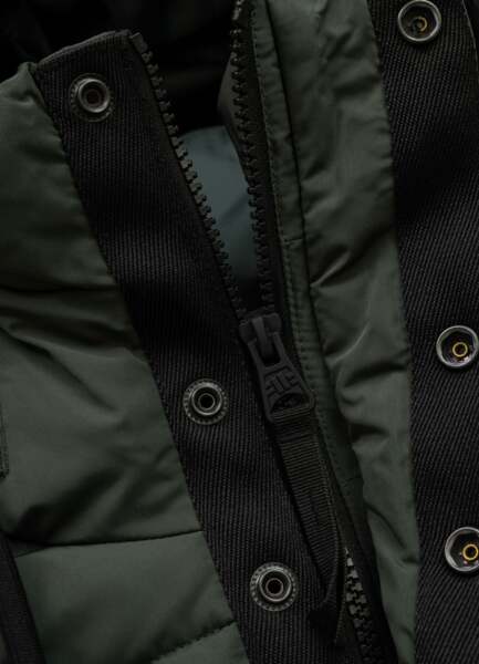 PIT BULL "AMALIA" quilted winter jacket with hood - dark green
