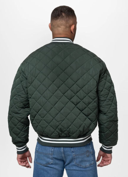 Kurtka pikowana przejściowa bejsbolówka PIT BULL "JUPITER" - ciemny zielony