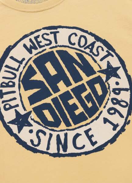 PIT BULL "SAN DIEGO SUN" Men's T-Shirt - Yellow