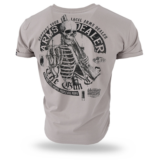 Koszulka T-shirt Dobermans Aggressive "Arms Dealer TS304" - beżowy