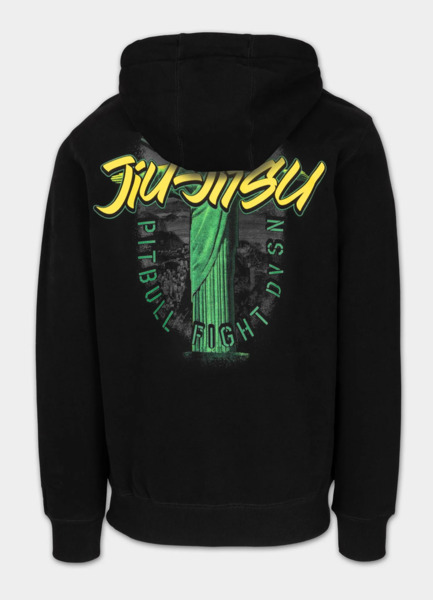 Bluza męska z kapturem PIT BULL "BJJ FIGHT DVSN" - czarny