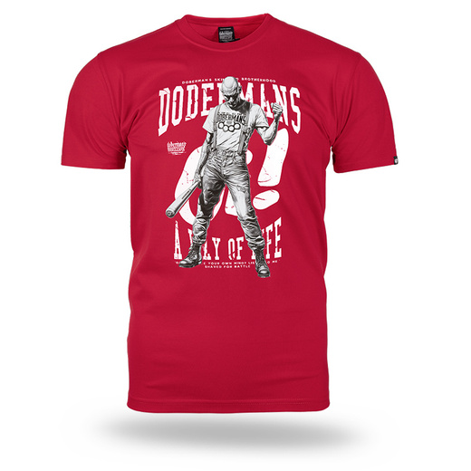 Koszulka T-shirt Dobermans Aggressive "WAY OF LIFE" TS369C - czerwona