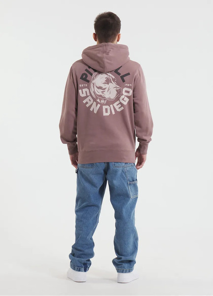 Bluza męska z kapturem PIT BULL DOG SD - bordowa