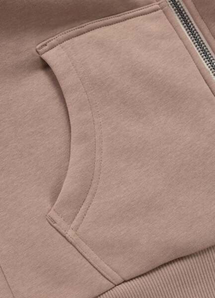 Women&#39;s zip-up hoodie PIT BULL &quot;RUFFINA PB&quot; - chocolate mousse