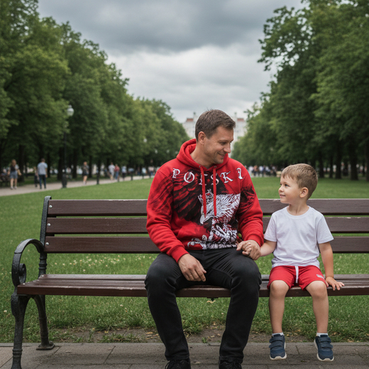 Bluza z kapturem Aquila "Tysiące serc, jedno bicie" 