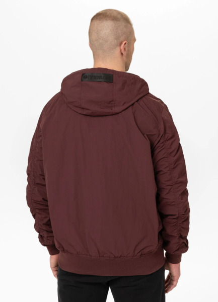 Kurtka męska przejściowa z kapturem PIT BULL "STEIN" - bordowy