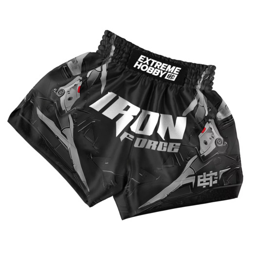  Extreme Hobby Muay Thai Shorts | IRON FORCE - White