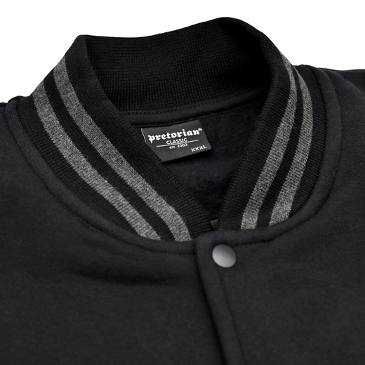 Bluza bejsbolówka Pretorian "Logo" - czarno/grafitowa