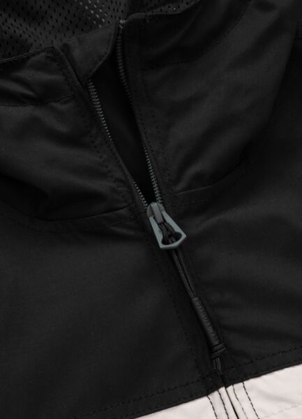 Kurtka przejściowa męska z kapturem PIT BULL "2 Color Longwood" - czarny/off-white/szary