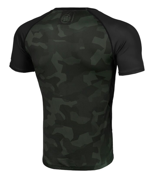 Rashguard PIT BULL short sleeve Performance &quot;Dillard Casino&quot; - olive
