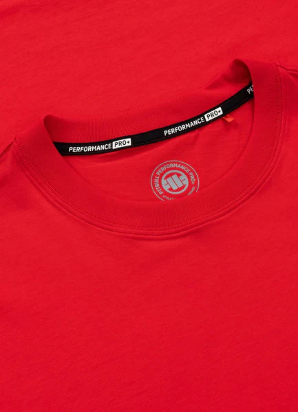 PIT BULL Coolmax &quot;SCOTT&quot; men&#39;s T-shirt - red fluo