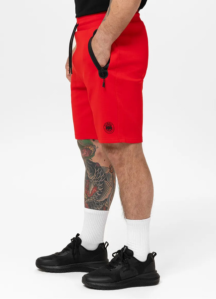  PIT BULL men&#39;s sweat shorts &quot;DOGWOOD&quot; - red fluo