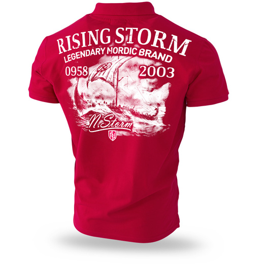 Polo Koszulka Dobermans Aggressive "RISING STORM" TSP162 - czerwona