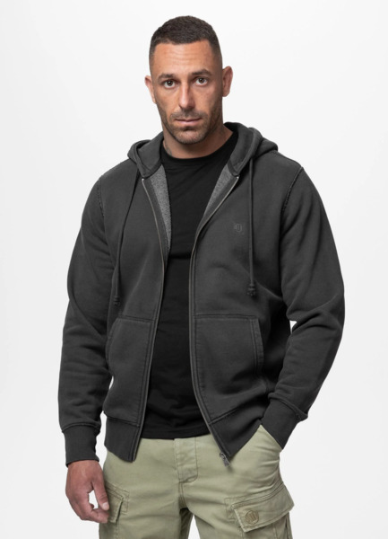 Men's zip-up hoodie PIT BULL "HACKETT" - graphite