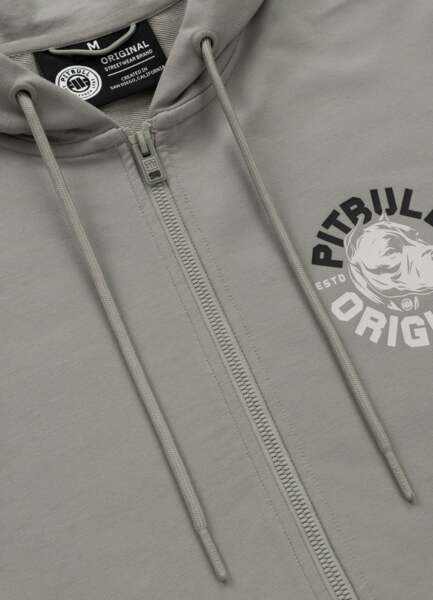 Men&#39;s Zip-Up Hoodie PIT BULL &quot;DOG SD&quot; - Sage