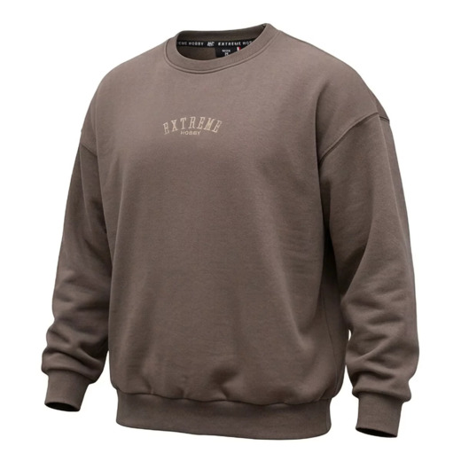 Bluza męska bez kaptura oversize Extreme Hobby "TITLE" - beżowy