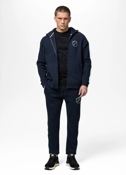 Bluza rozpinana z kapturem PIT BULL "SAN DIEGO CA" - granatowy