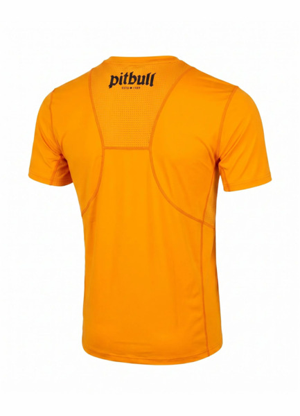 Koszulka Sportowa Mesh PIT BULL "LOGO PALMS" - żółty