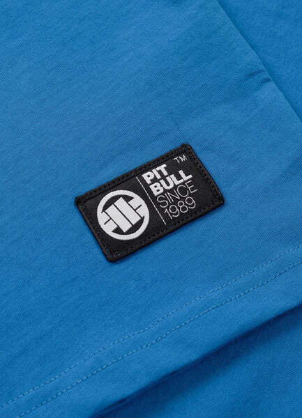 Koszulka męska PIT BULL "LOGO PALMS" - niebieski