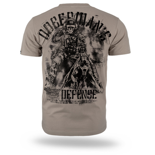 Koszulka T-shirt Dobermans Aggressive "DOBERMAN'S DEFENSE TS422" - beżowa