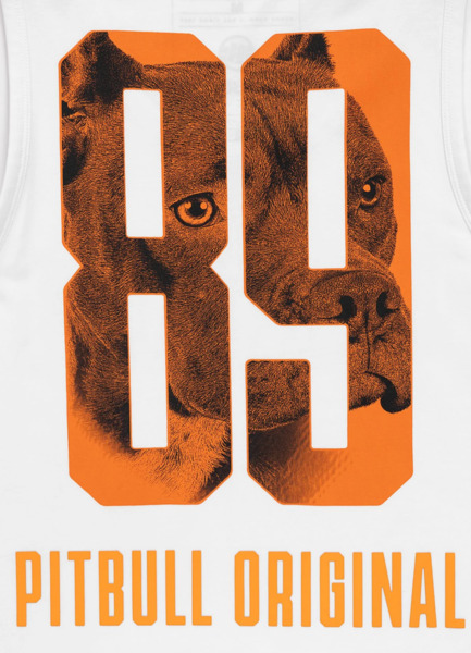 Tank Top PIT BULL Slim Fit "EIGHTY NINE DOG" - white