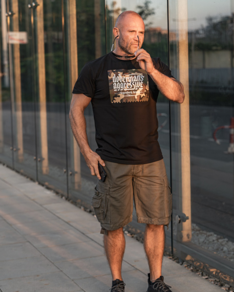 Dobermans Aggressive &quot;CAMO&quot; TS395 T-shirt - gray