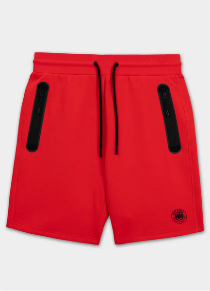  PIT BULL men&#39;s sweat shorts &quot;DOGWOOD&quot; - red fluo
