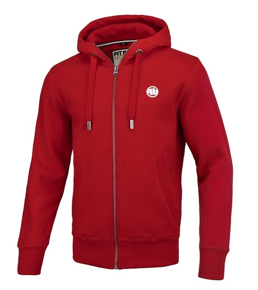 Hooded zip PIT BULL &quot;Small Logo&quot; &#39;20 - red