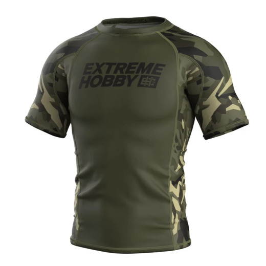 Short sleeve rashguard męski Extreme Hobby | JUNGLE PANTHER - khaki