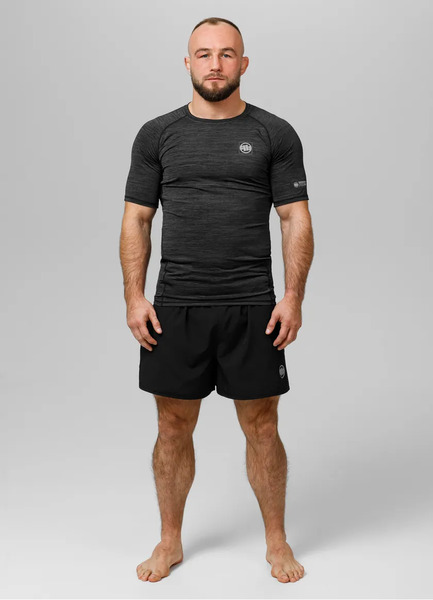  PIT BULL Performance Pro plus &quot;New Logo&quot; Rashguard - Graphite