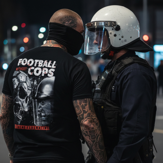 T-shirt Extreme Adrenaline "Football without cops!"