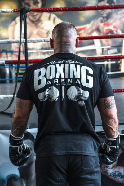 Bluza rozpinana Dobermans Aggressive "BOXING ARENA BCZ393" - czarna