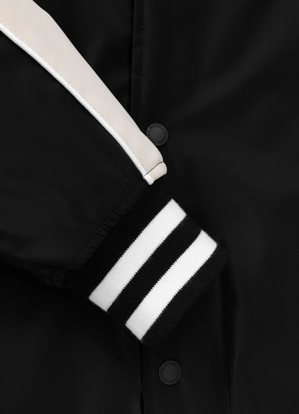 Kurtka przejściowa bejsbolówka PIT BULL "MANOLITO" - czarny/biały