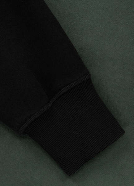 Bluza z kapturem PIT BULL Two-Color "Hilltop" - czarno/oliwkowa