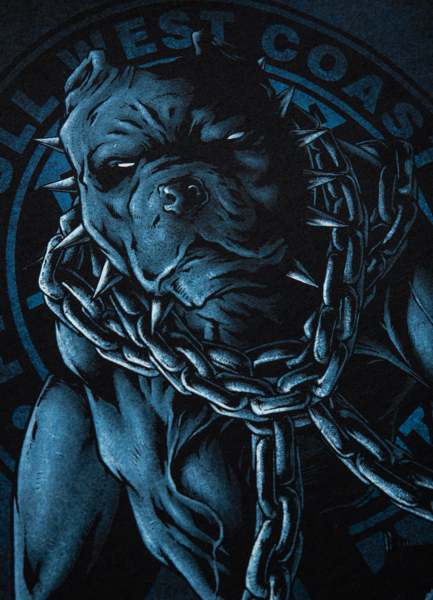 Koszulka PIT BULL "Skull Dog" '23 - czarna