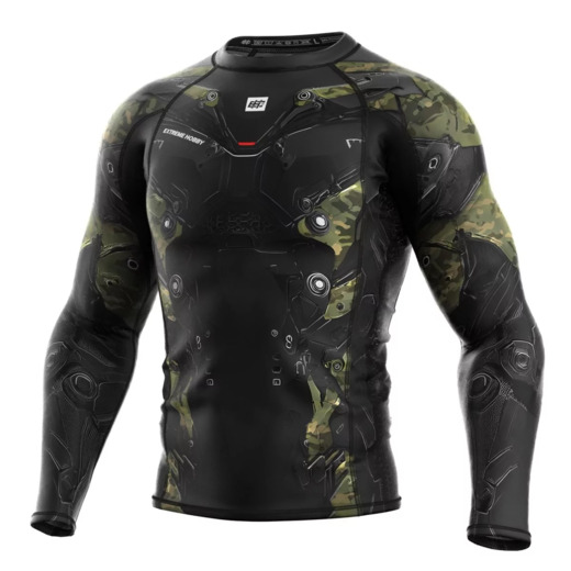  Extreme Hobby Men's Longsleeve Rashguard | IRON FORCE - Khaki